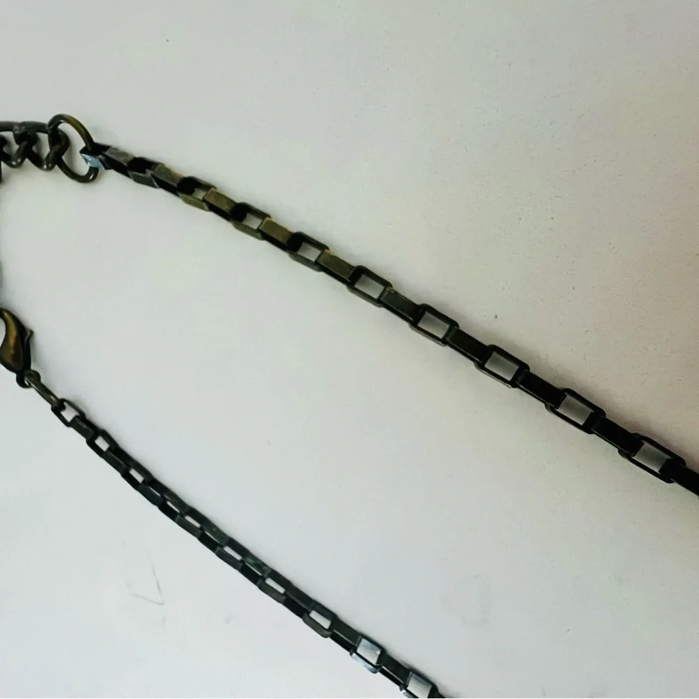 Unique Jewel Tone Labrodite Chunky Pendant Necklace - Picture 8 of 11